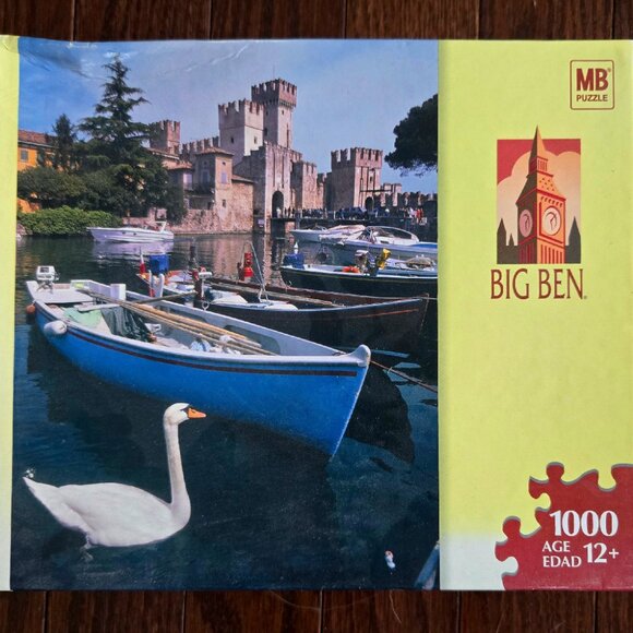 Scaliger Castle, Lake Gardas, Italy, 1000 piece puzzle, Mega Brands - Picture 2 of 4